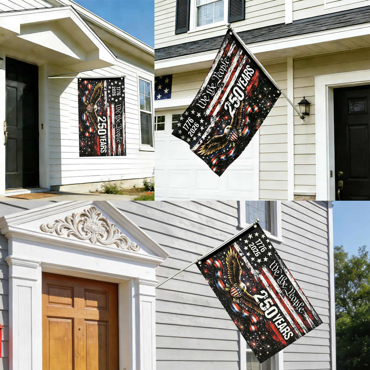 Emciba weather-resistant flag withstands rain, snow, and sun.
