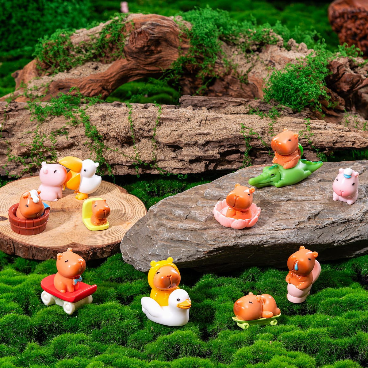 Emphasisy capybara desk decor figurines for bright desk vibes.
