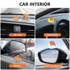 EMPHASISY car dashboard decor capybaras bring subtle fun to daily commutes.