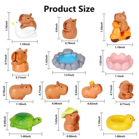 EMPHASISY resin capybaras close-up showing durable, long-lasting details for miniature scenes.