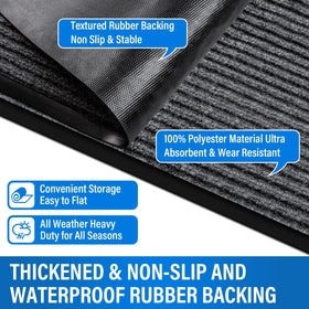 EMQIMA heavy-duty door mat designed for indoor and outdoor use