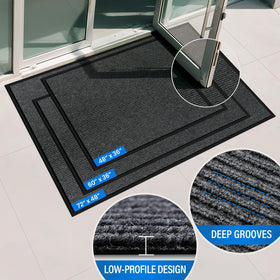 EMQIMA low-profile mat fits under doors for easy passage
