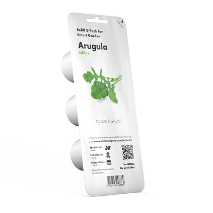 EMSA Click and Grow arugula pods assembled for easy home growing