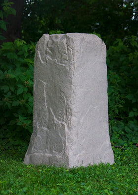 Emsco Group rock uses high-density polyethylene for durable outdoor use.