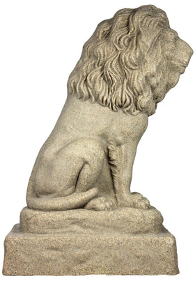 Guardian Lion statue 28-inch height creates a dramatic yard focal point