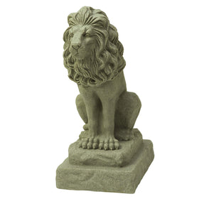 EMSCO Group Guardian Lion statue with natural stone texture for garden display