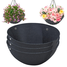 Emsiok 16-inch round liner for quick setup in hanging baskets.