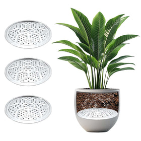 Emsiok 3-pack 13-inch round planter inserts provide a stable lift for large pots.