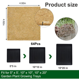 Emsiok 5x5 inch mats close-up showing breathable jute fibers