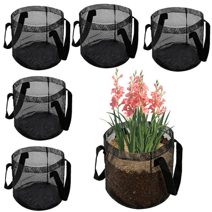 Emsiok 6pc mesh pond baskets for robust aquatic planting and root protection