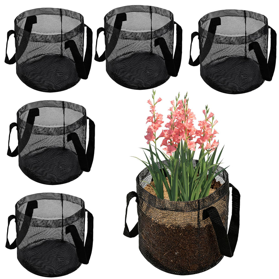 Emsiok 6pc mesh pond baskets for robust aquatic planting and root protection