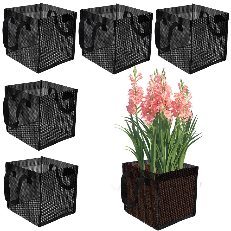 Emsiok six-pack pond baskets with sturdy handles ready for pond setup