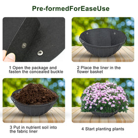Emsiok anti-nesting design helps deter birds from planters.