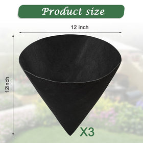 Emsiok black felt planter liner shows durable non-woven construction