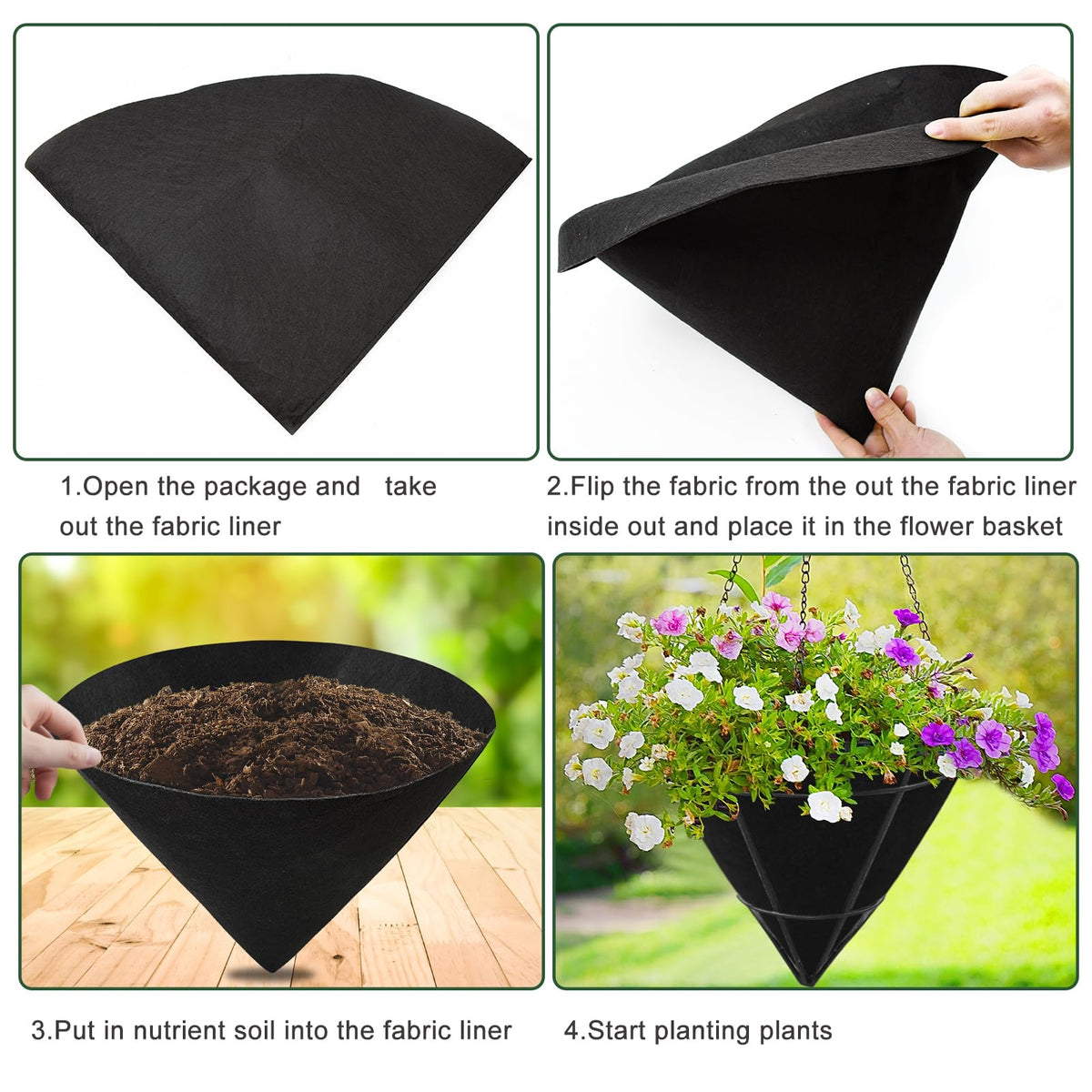 Emsiok coconut-liner alternative deters birds while supporting roots