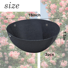 Emsiok felt liner for hanging baskets provides breathable, durable moisture control.