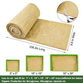 Emsiok hemp fiber grow mat for breathable, soil free microgreen cultivation.
