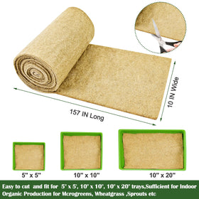 Emsiok hemp fiber mat breathable and chemical-free for organic microgreens.