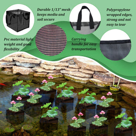 Emsiok mesh aquatic bag supporting water lily planting