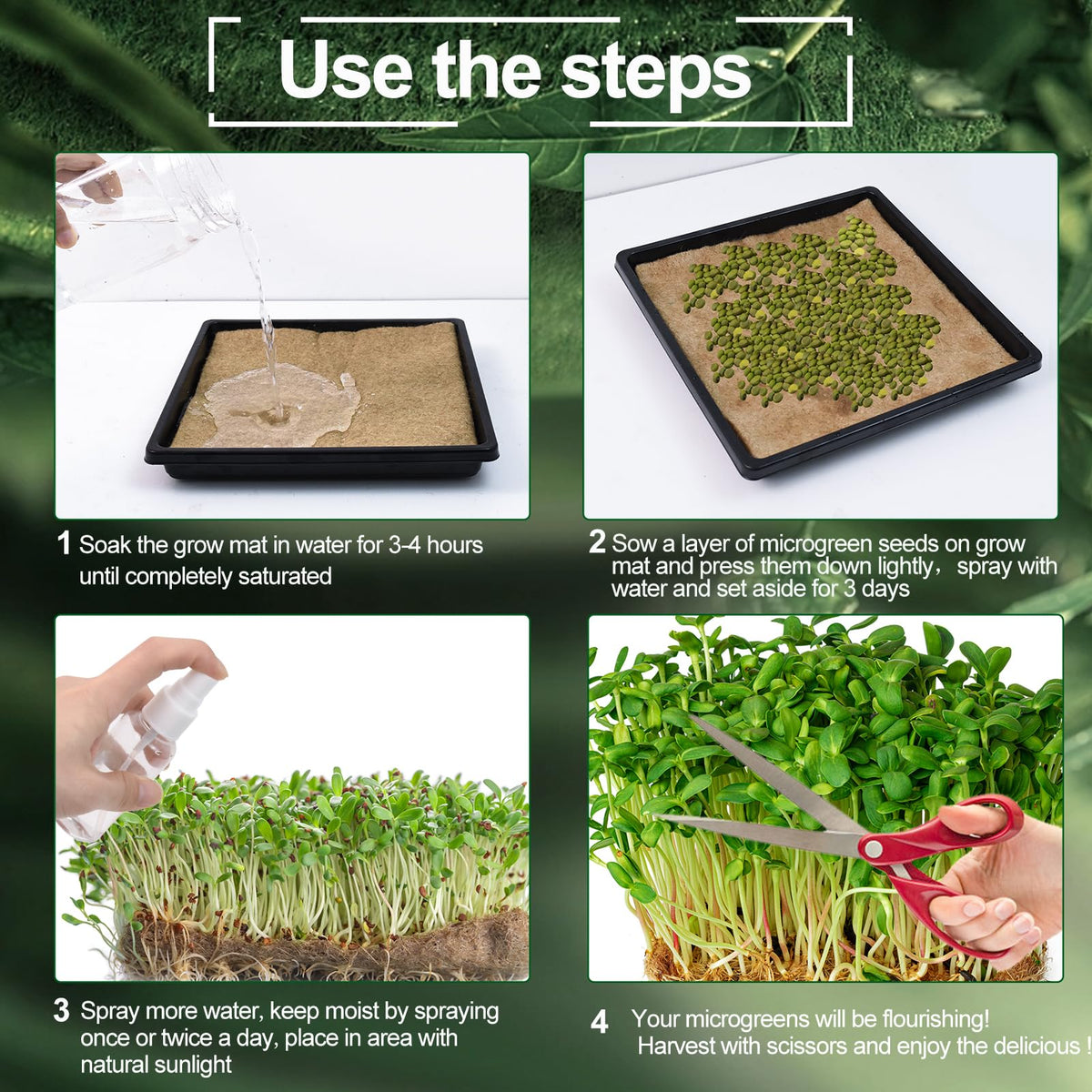 Emsiok mats demonstrate high water retention for seed growth