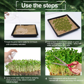 Emsiok mats demonstrate high water retention for seed growth