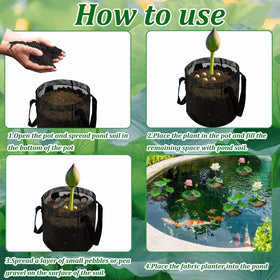 Emsiok multiuse aquatic planting bags suitable for garden containers