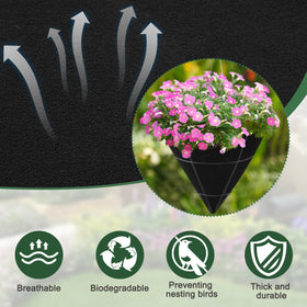 Emsiok 12-inch liner fits standard hanging baskets easily