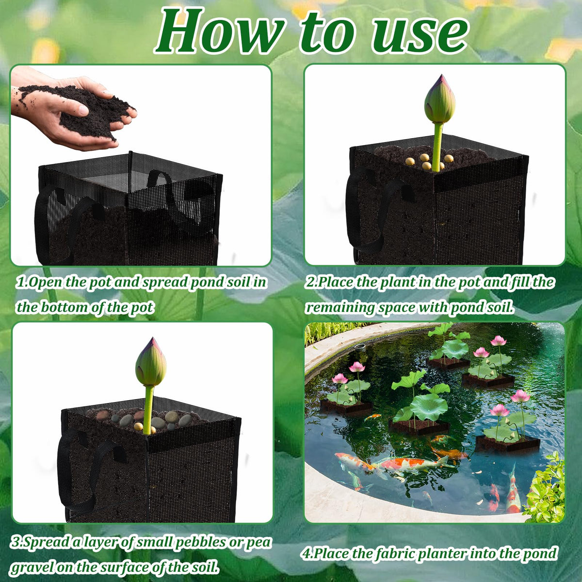 Emsiok pond basket protecting plant roots from fish