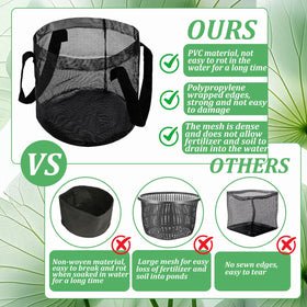 Emsiok pond baskets with handles for easy transport and reuse