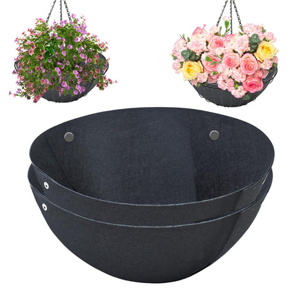 Emsiok round basket liner 16inch black improves airflow and moisture balance for plants.