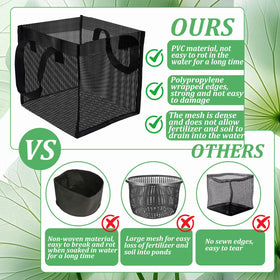 Emsiok thick PVC mesh demonstrates durable pond basket construction
