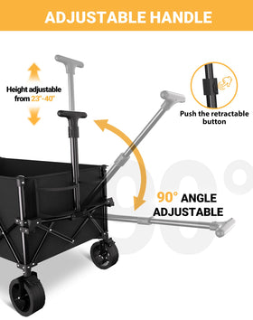 EMSLX wagon adjustable-handle offers comfortable pulling for any user.