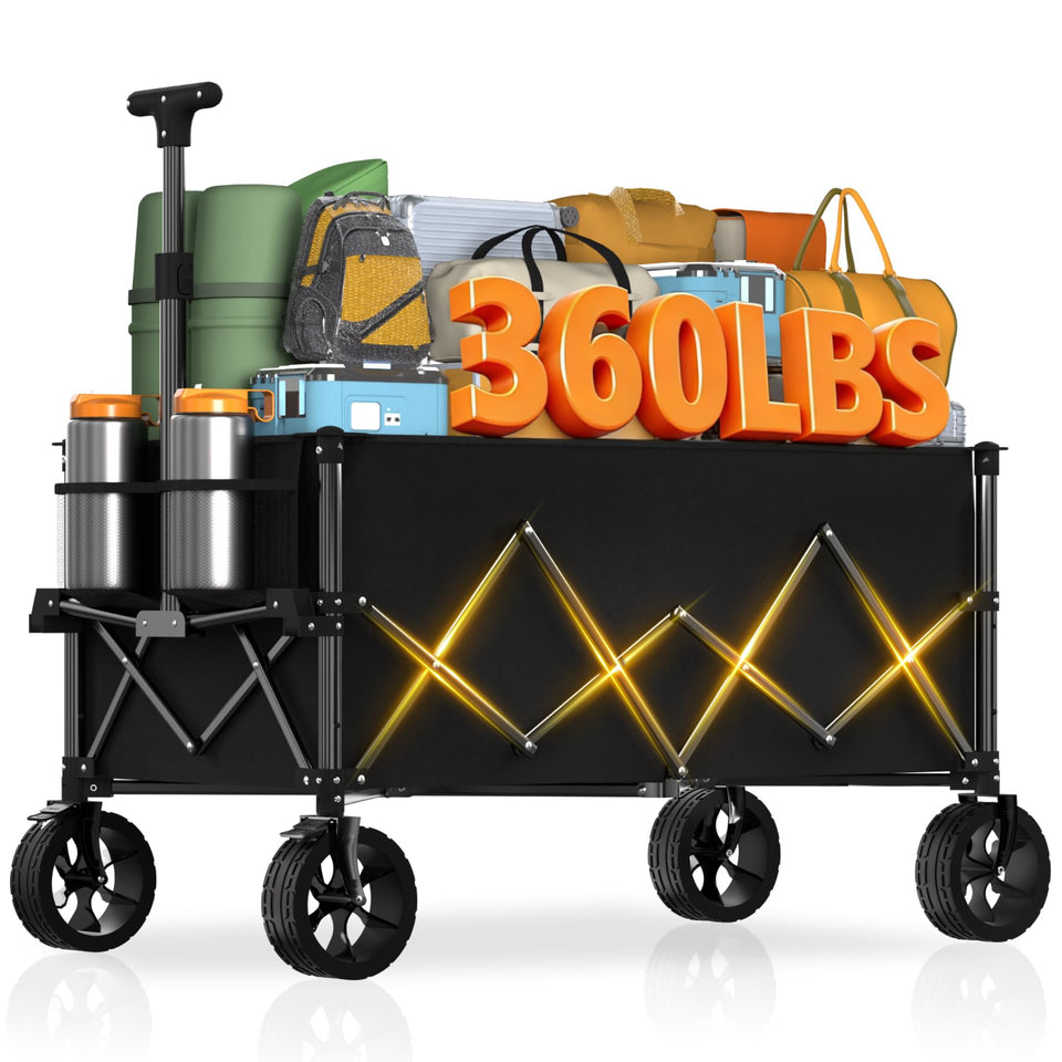 EMSLX wagon full-capacity open view for groceries and gear.
