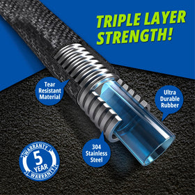 EMSON Hydrosteel stainless steel serpent tube detail showing anti-kink design in action