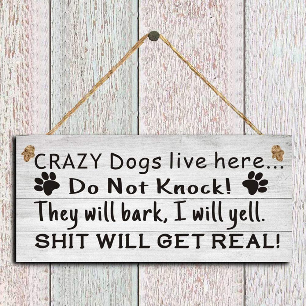 EMVANV dog sign do not knock privacy while staying friendly.