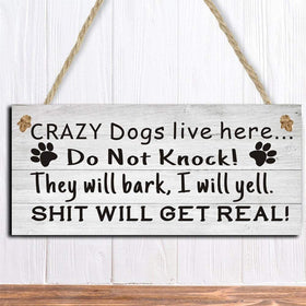 EMVANV dog sign hanging rope included for easy installation.
