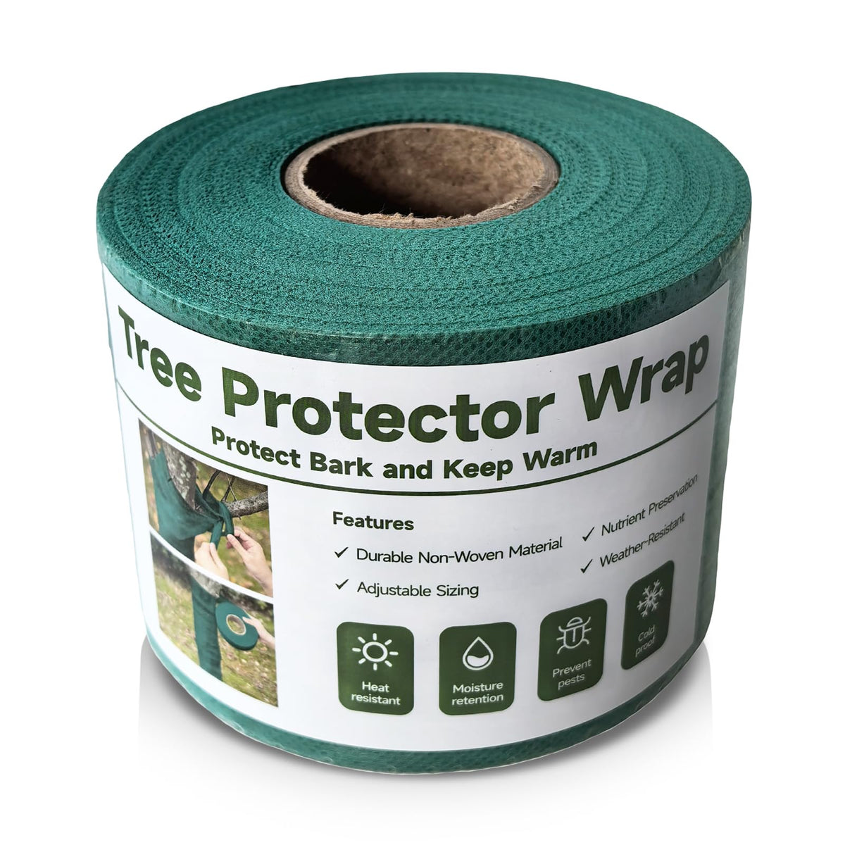 Emycool 115ft tree wrap protects bark with breathable, eco-friendly design.