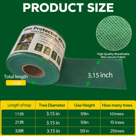 Emycool wrap is easy to install around tree trunks.