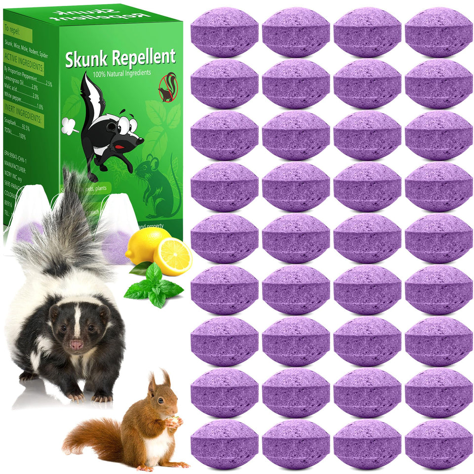 Enbabbor 36-pack skunk repellent for outdoor use deterring yard pests