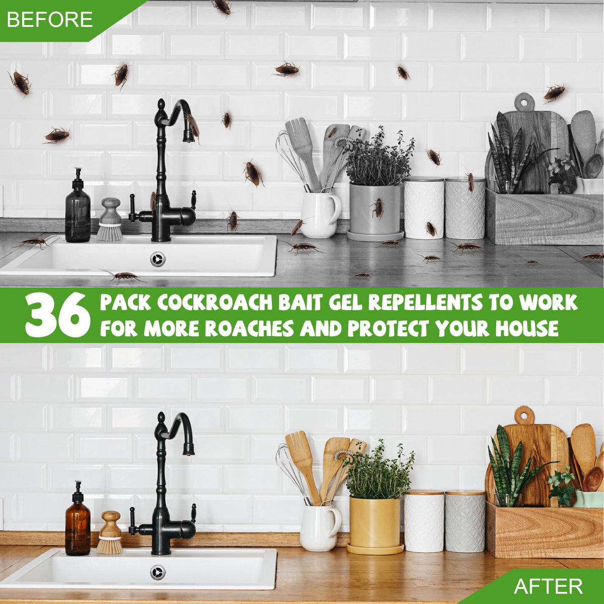 Enbabbor cockroach gel bait indoor use image showing versatile placement.