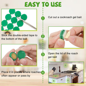 Enbabbor cockroach gel bait under-sink placement targets roach paths.