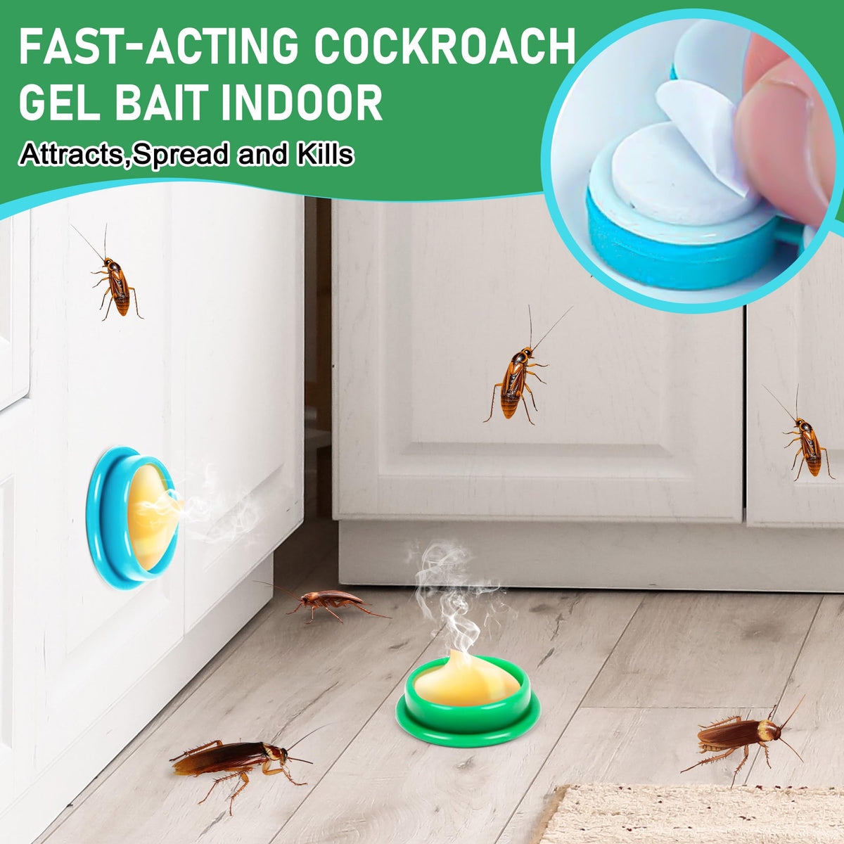 Enbabbor cockroach gel bait tube closeup showing ready-to-use formula
