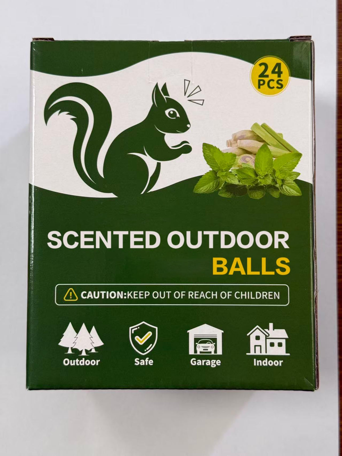 Garage perimeter protected by Enbabbor Squirrel Repellent