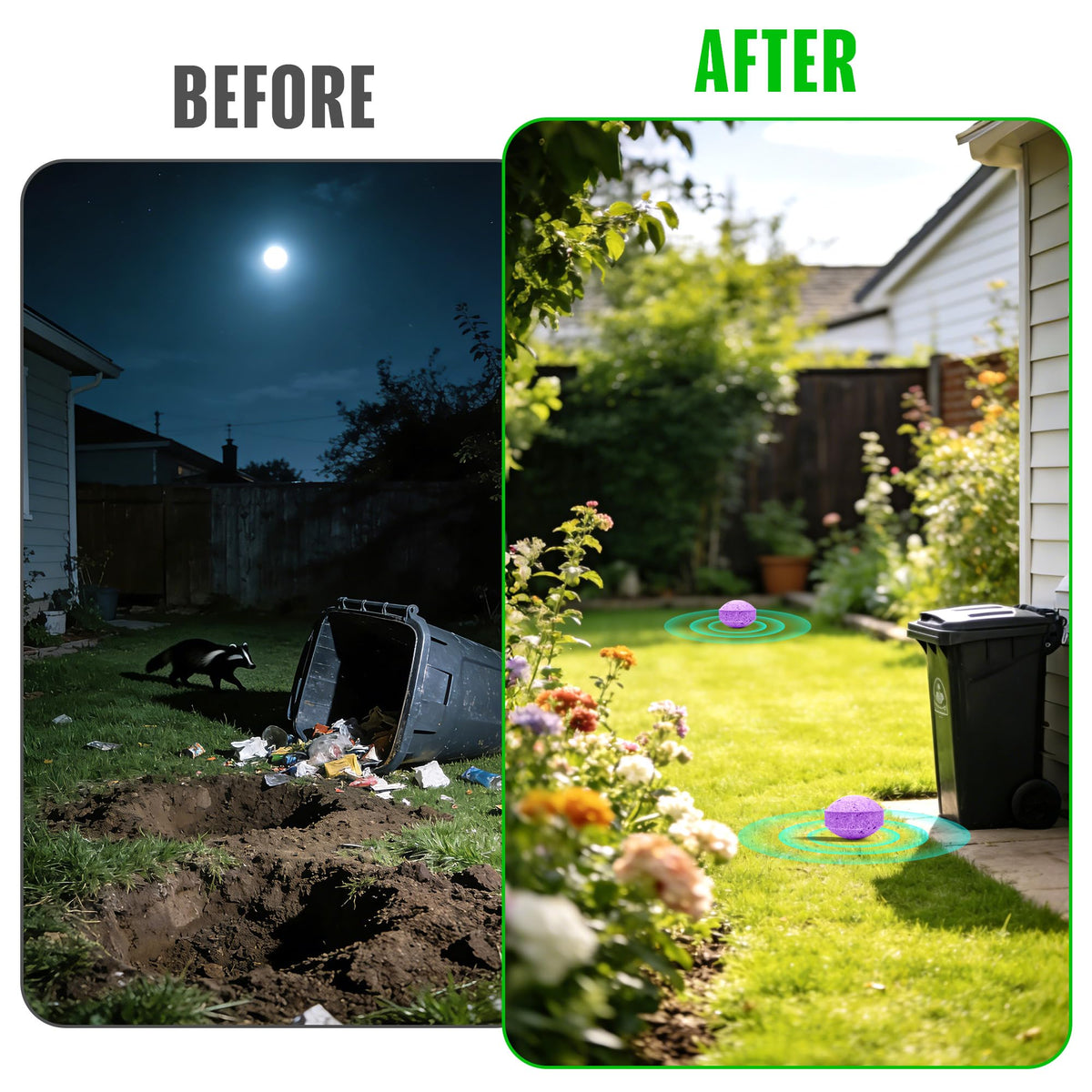Enbabbor peppermint-scented repellent creates a fresh barrier against yard pests
