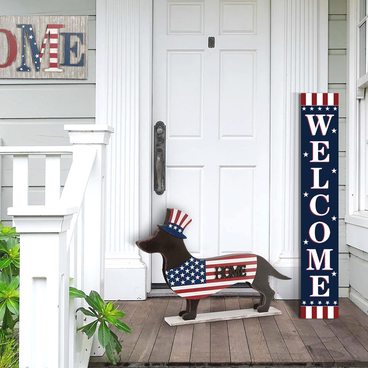 ENCHAN yard and garden patriotic decor adding seasonal charm