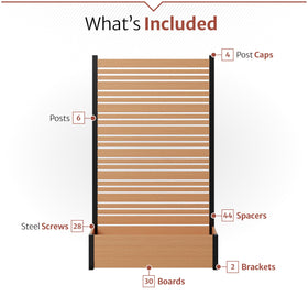 Planter box integrated with the Enclo Florence privacy screen for greenery.