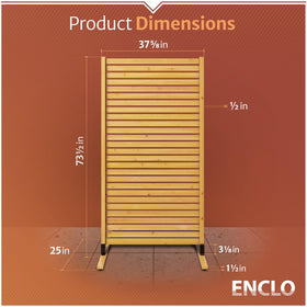 Enclo Privacy Screen measures 73.5 inches high for added seclusion