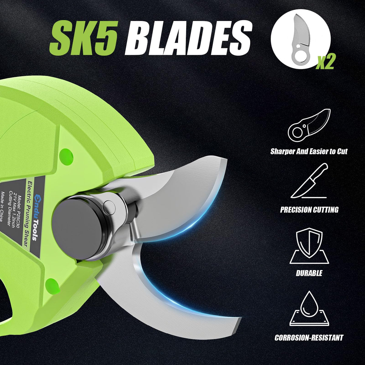 Includes extra SK5 blade for continuous sharp cuts.