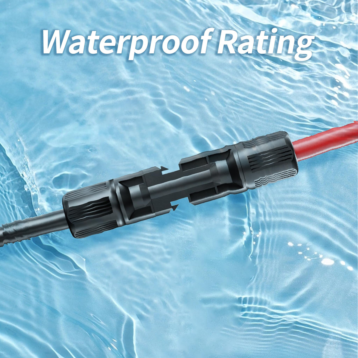 IP67 outdoor-rated solar extension cable resists dust and moisture in harsh conditions.