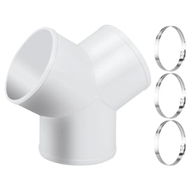 Enenes duct splitter 6-inch 3-way connector with a Y-shaped joint for multi-hose venting